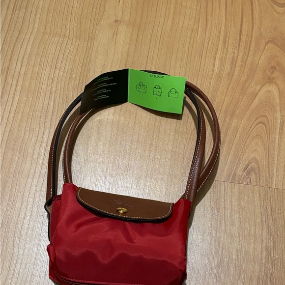 Nordstrom Exclusive Longchamp Le Pliage Red Nylon Expandable Tote NWOT - Picture 5 of 7